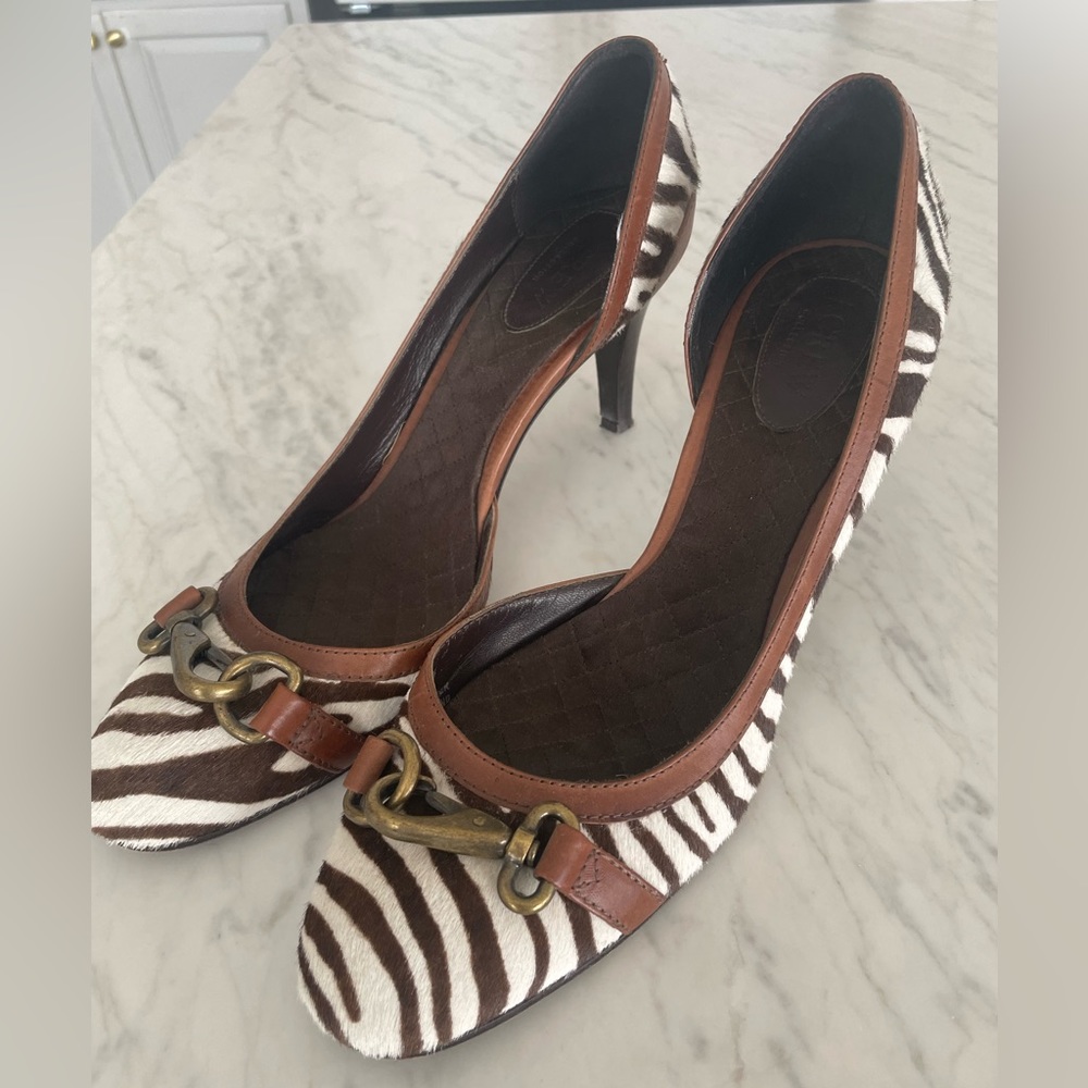 J. Crew Vintage Pumps (calf-hair zebra 9.5)